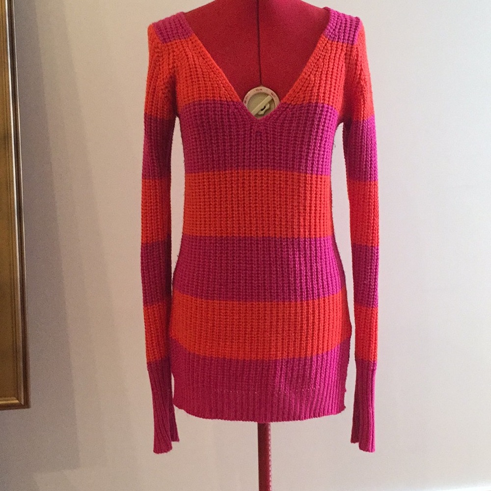 Orange and pink sweater